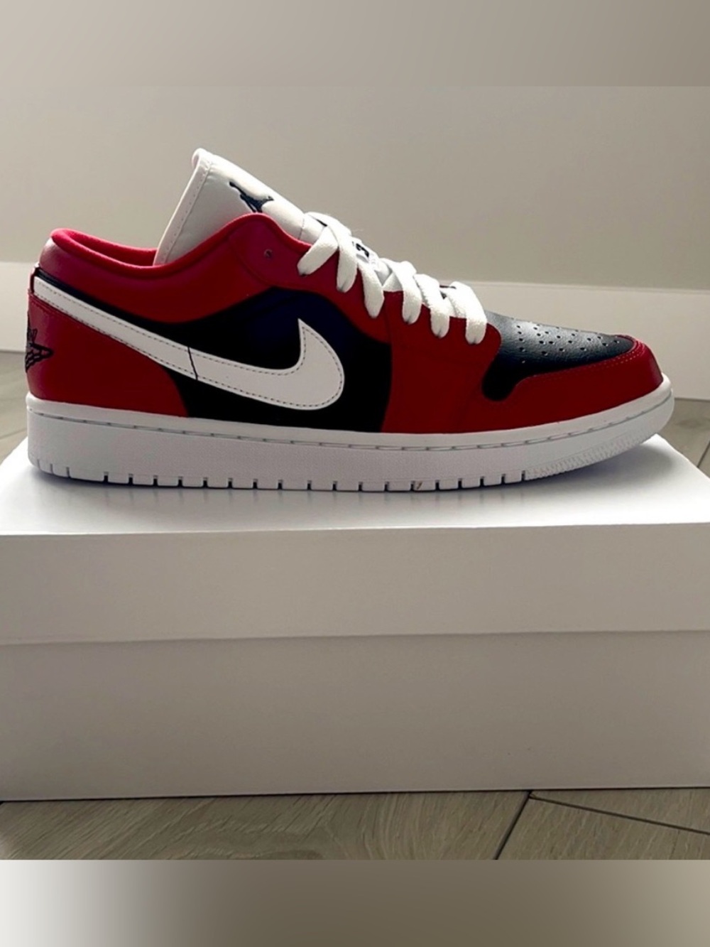 Nike Air Jordan 1 Low — Red/Black/White Casual Sneaker